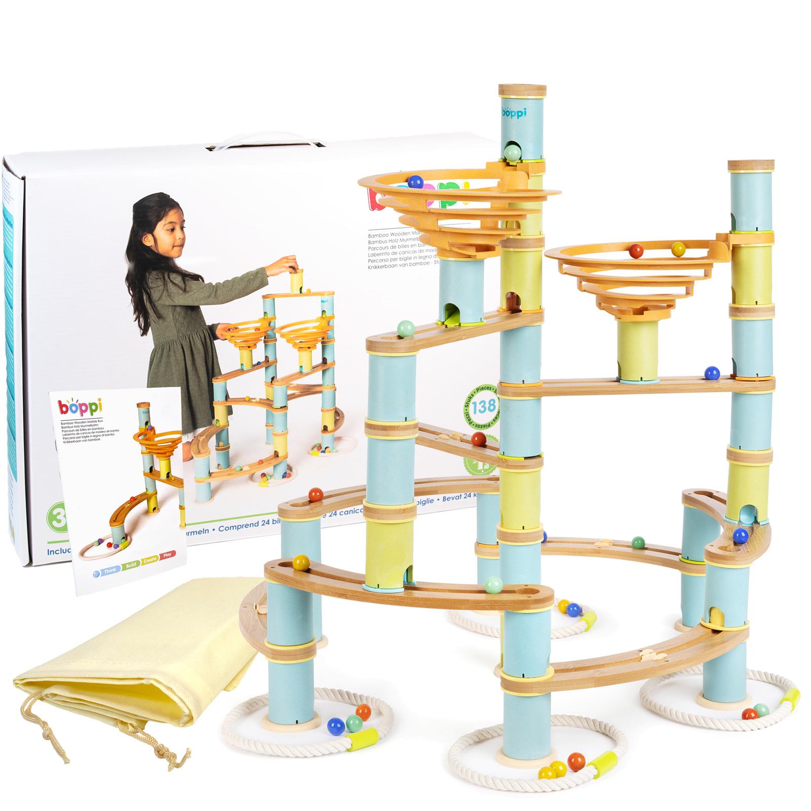 Kugelbahn Umweltfreundlich Holz Bambus Rennen Kinder Bildungs Spielset boppi - Bild 30 von 76