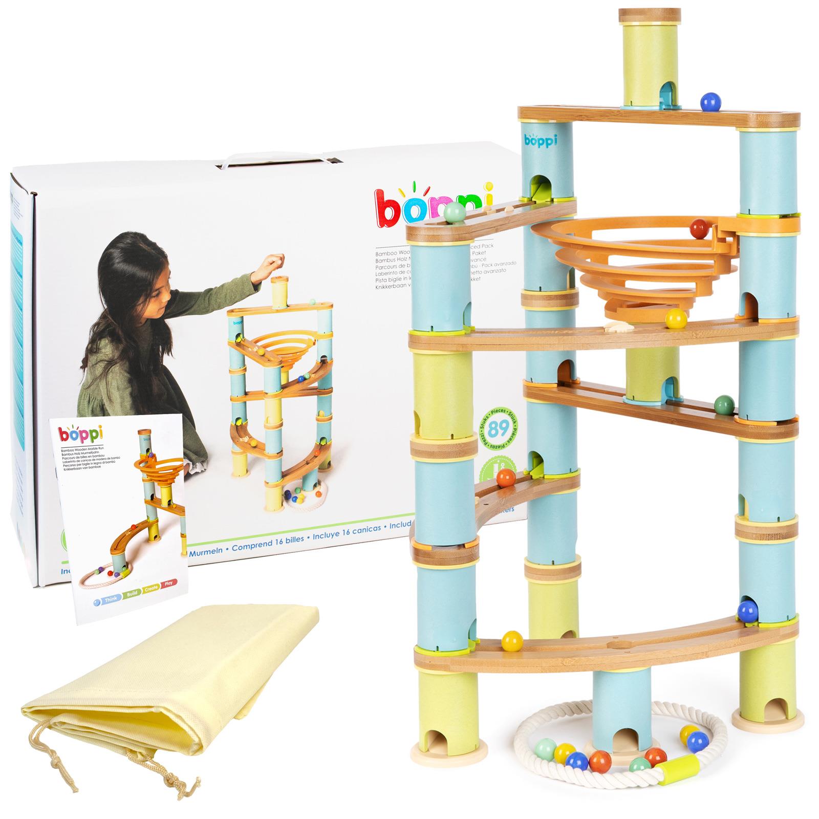 Kugelbahn Umweltfreundlich Holz Bambus Rennen Kinder Bildungs Spielset boppi - Bild 18 von 76
