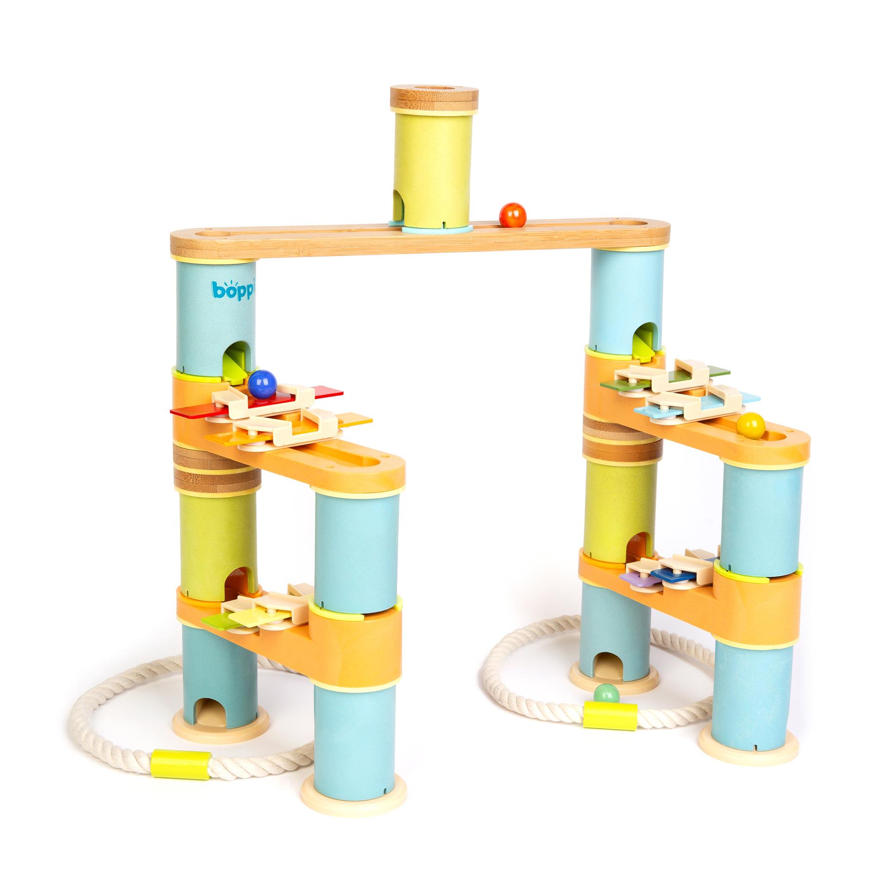 Kugelbahn Umweltfreundlich Holz Bambus Rennen Kinder Bildungs Spielset boppi - Bild 46 von 76