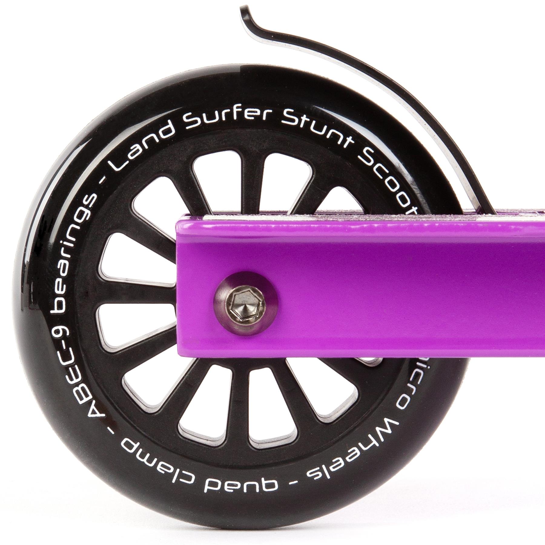 Kids Stunt Scooter Child 360 Degree Spin 2 Wheel Trick Scooter by Land Surfer - Picture 85 of 105