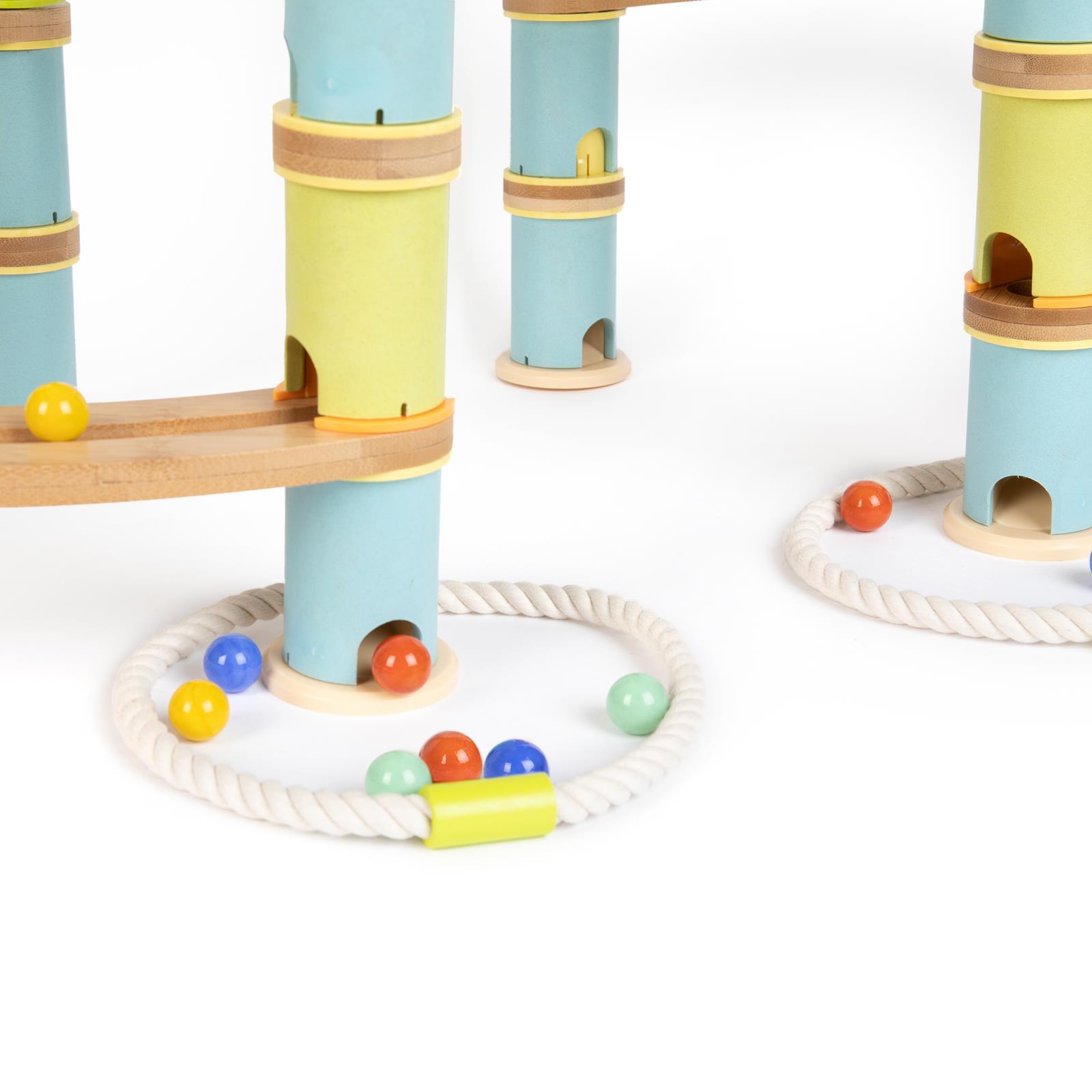 Kugelbahn Umweltfreundlich Holz Bambus Rennen Kinder Bildungs Spielset boppi - Bild 36 von 76
