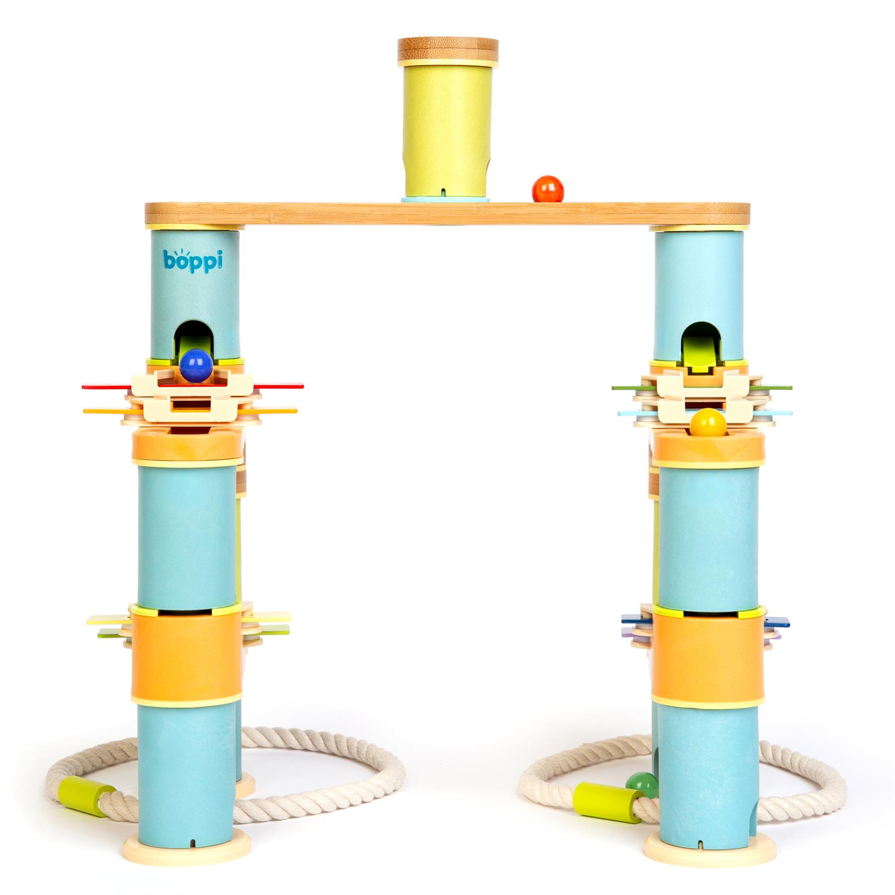 Kugelbahn Umweltfreundlich Holz Bambus Rennen Kinder Bildungs Spielset boppi - Bild 44 von 76