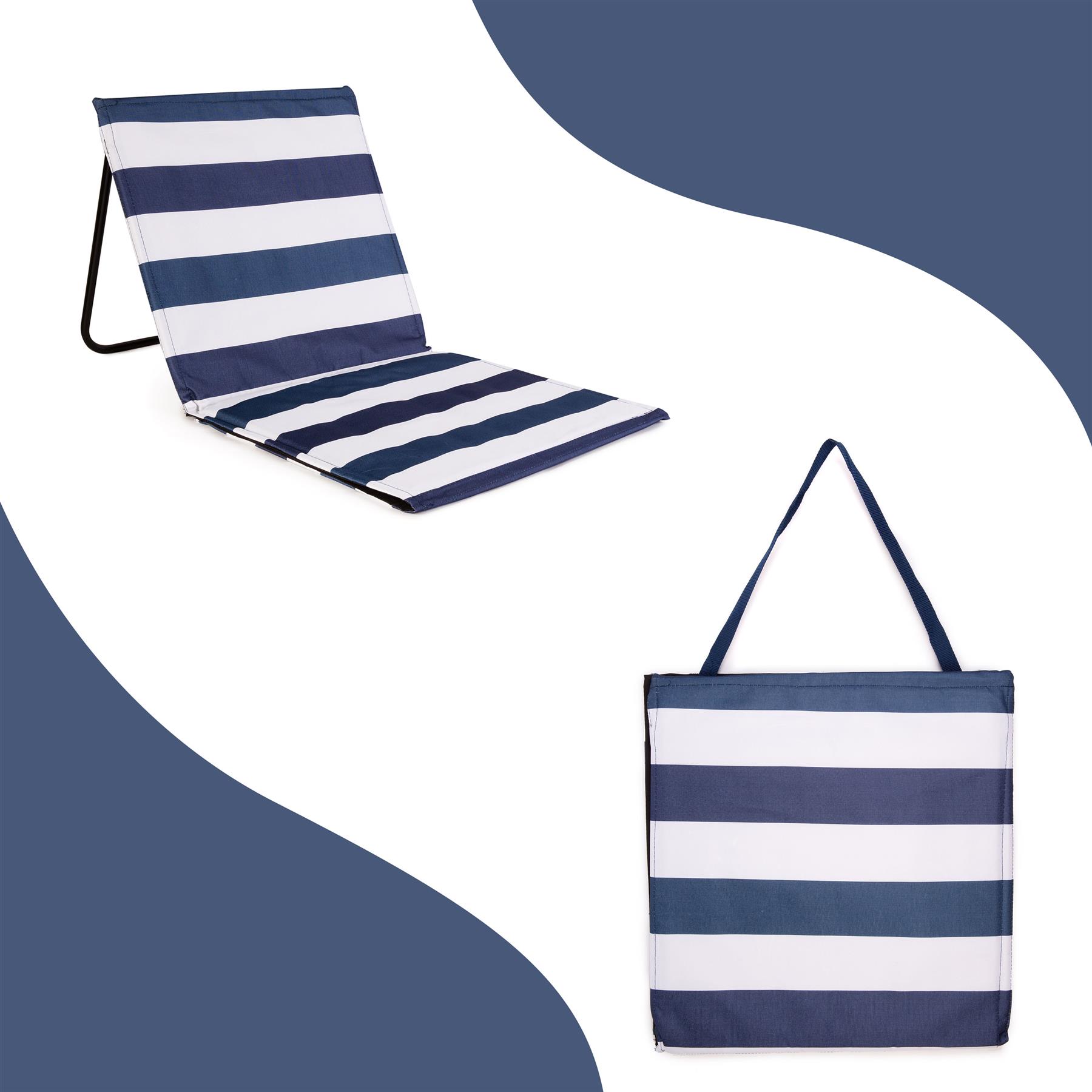 Beach Mat Recliner Summer Chair Park Festival Picnic Sunbed Lounger