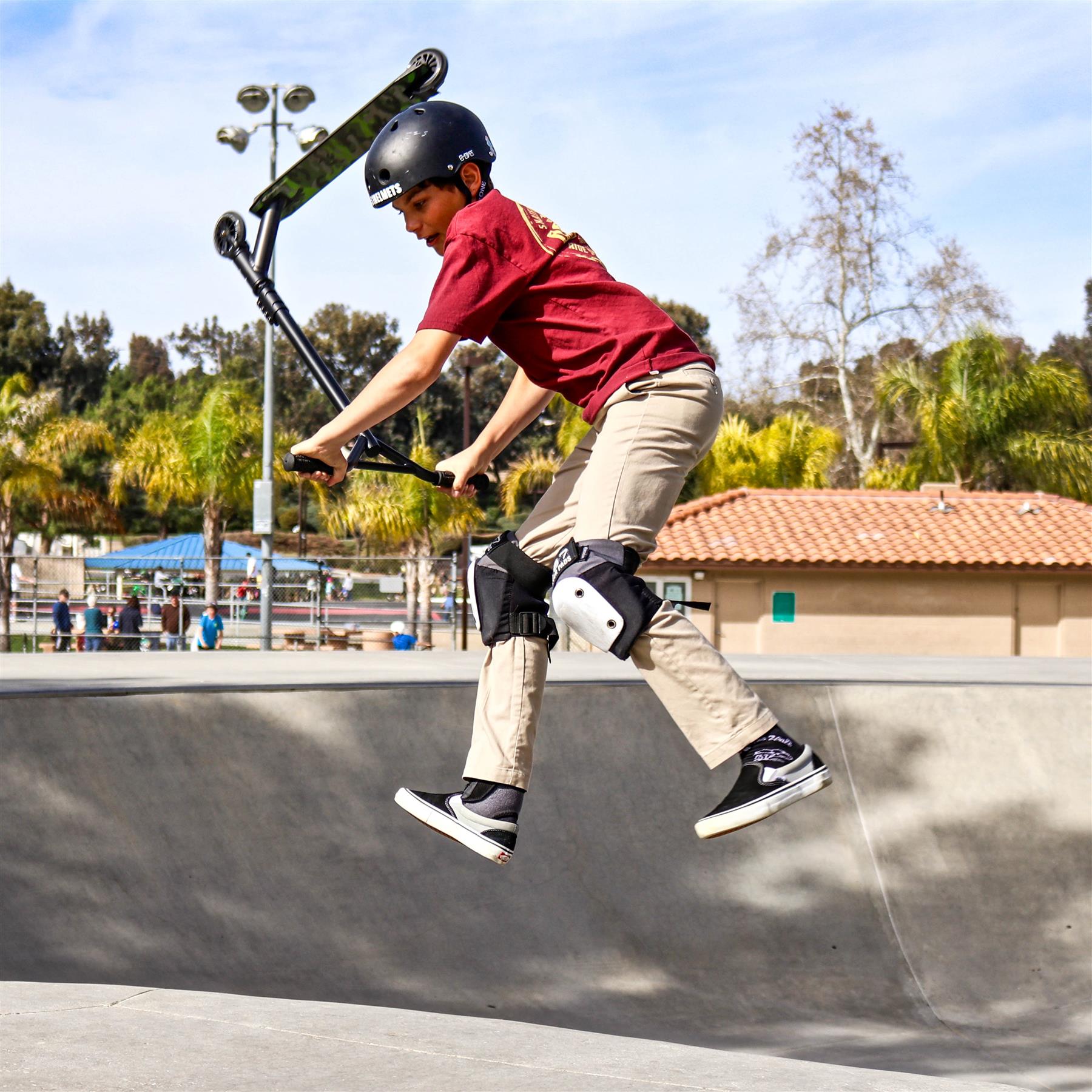 Kids Stunt Scooter Child 360 Degree Spin 2 Wheel Trick Scooter by Land Surfer - Picture 47 of 105