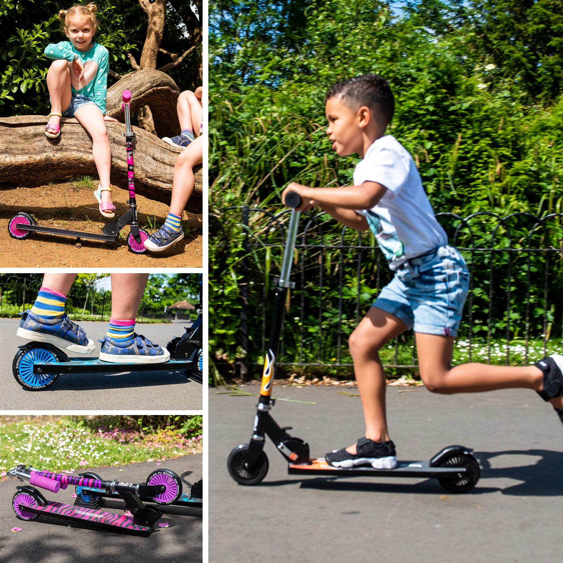 Scooter para niños niños niñas plegable 2 ruedas niños calle empuje patada scooter nuevo - Imagen 12 de 57