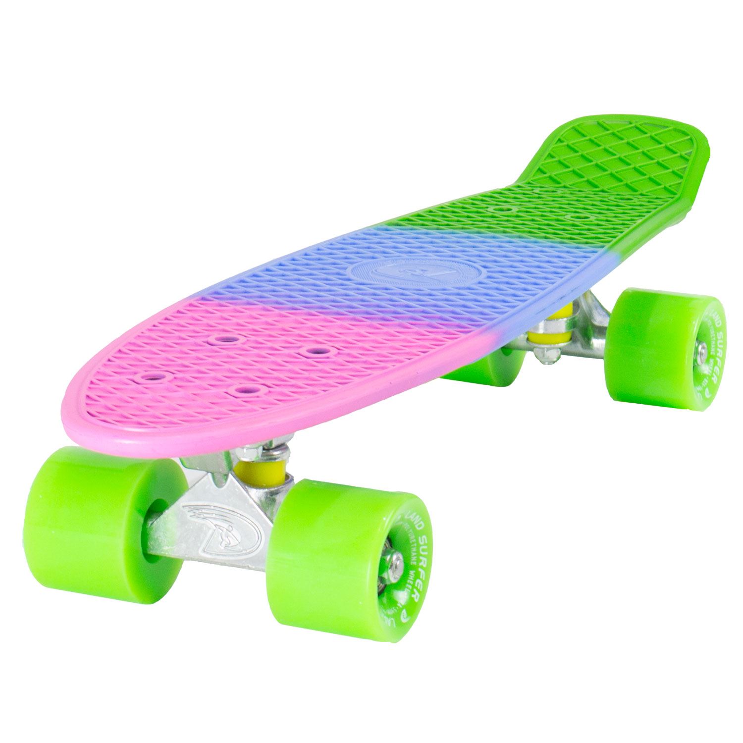 Land Surfer Cruiser Skateboard 22" 3-TONE FLOURESCENT BOARD GREEN ...