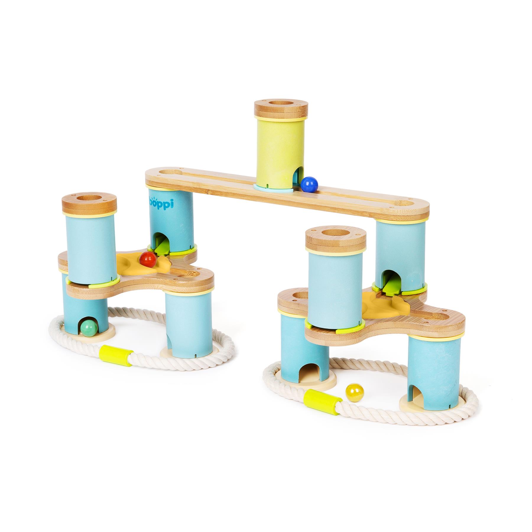 Kugelbahn Umweltfreundlich Holz Bambus Rennen Kinder Bildungs Spielset boppi - Bild 74 von 76