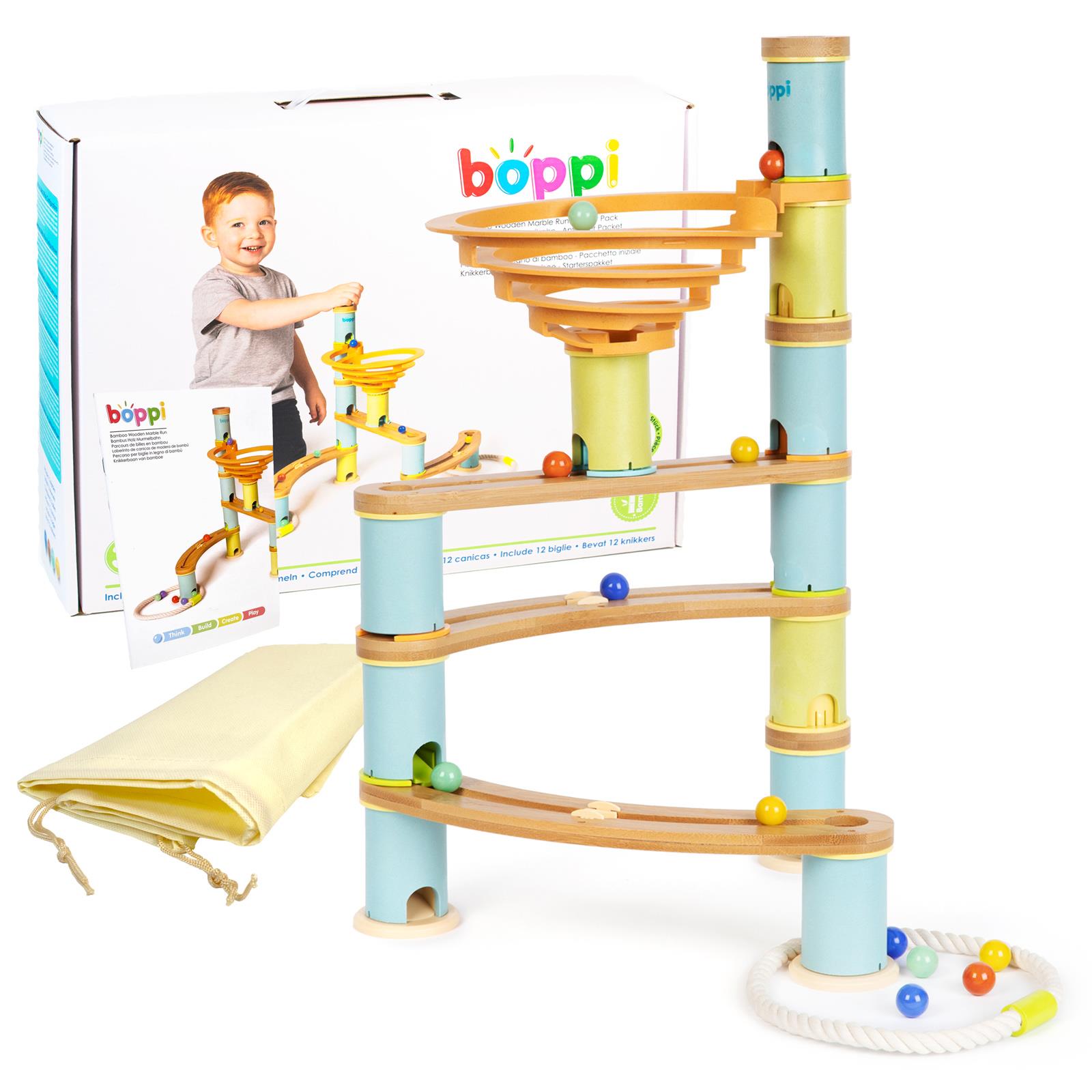 Kugelbahn Umweltfreundlich Holz Bambus Rennen Kinder Bildungs Spielset boppi - Bild 61 von 76
