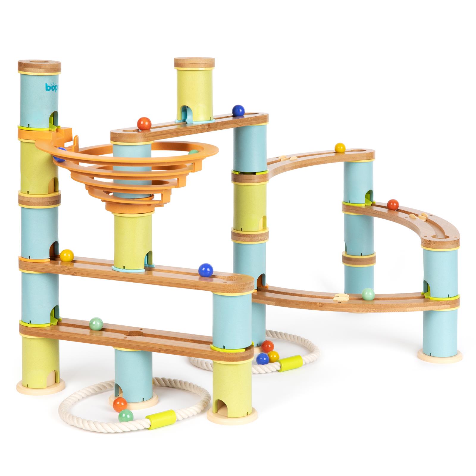 Kugelbahn Umweltfreundlich Holz Bambus Rennen Kinder Bildungs Spielset boppi - Bild 13 von 76
