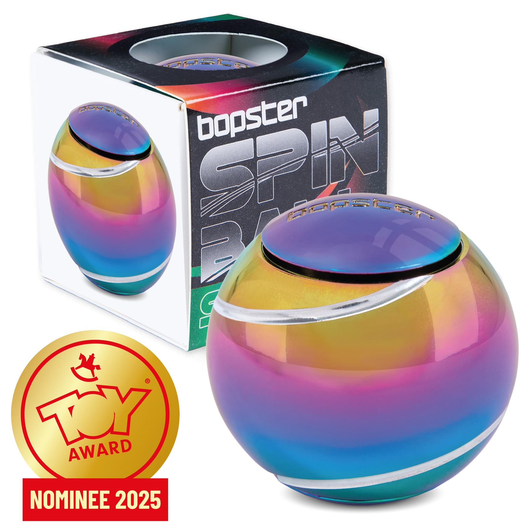 Spin Ball Fidget Spinner Metal bopster toy gift sensory – Multicoloured Metallic
