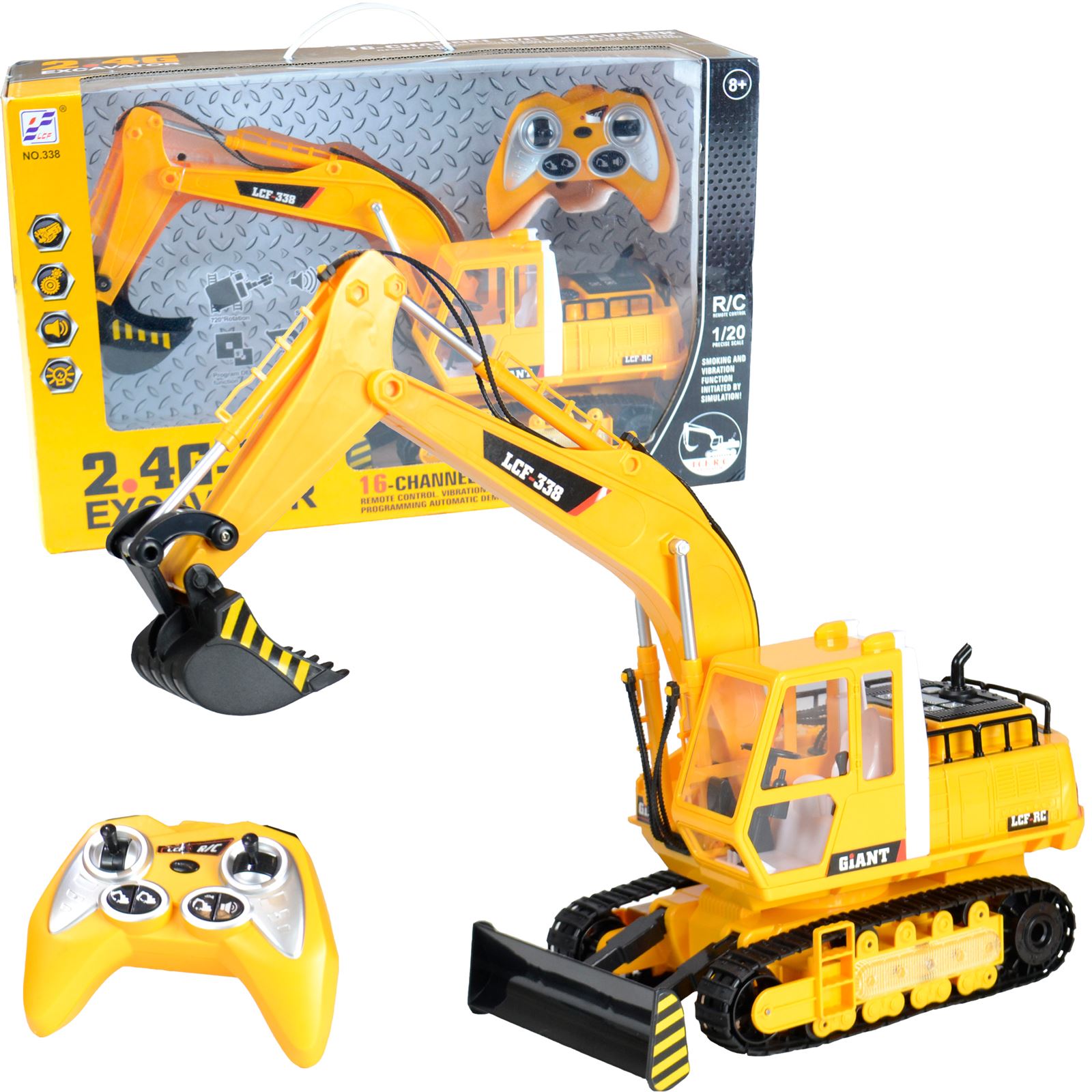 radio remote control rc jcb toy excavator bulldozer digger truck