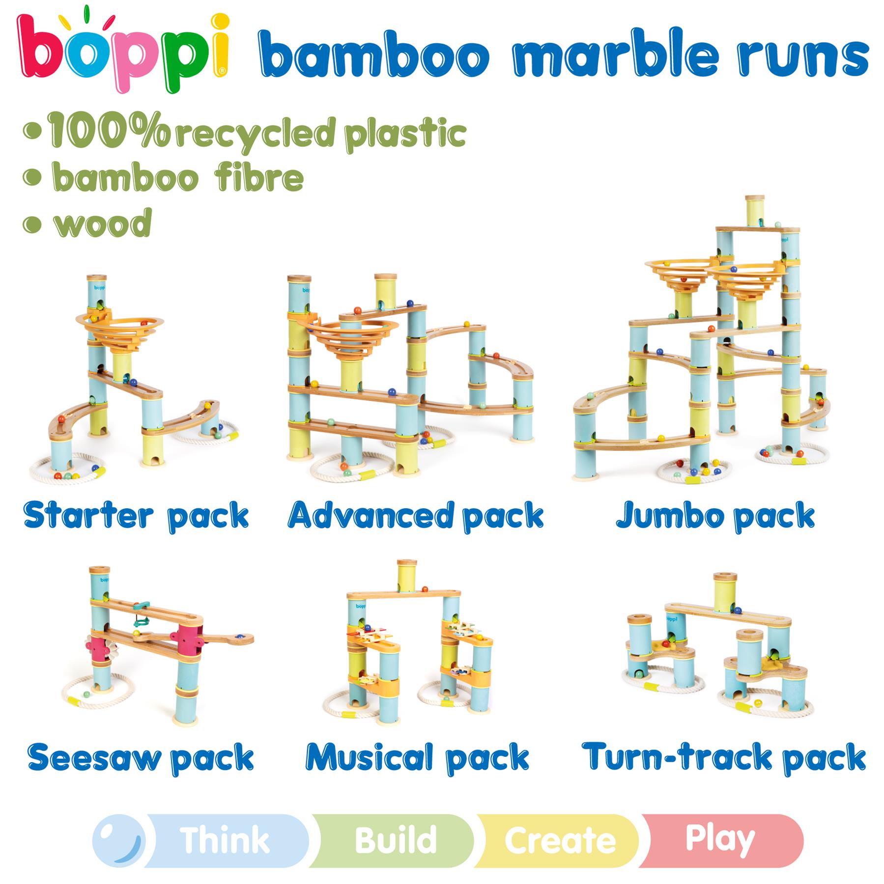 Kugelbahn Umweltfreundlich Holz Bambus Rennen Kinder Bildungs Spielset boppi - Bild 68 von 76
