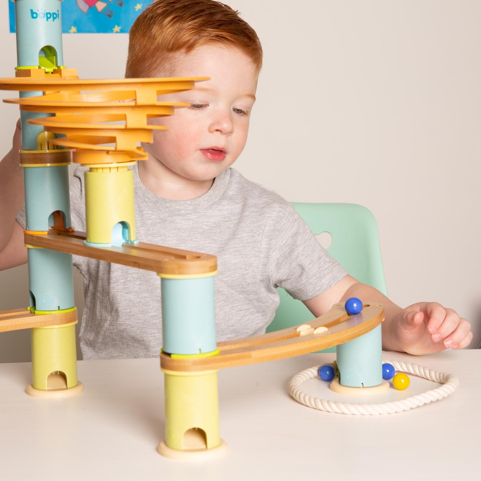 Kugelbahn Umweltfreundlich Holz Bambus Rennen Kinder Bildungs Spielset boppi - Bild 57 von 76
