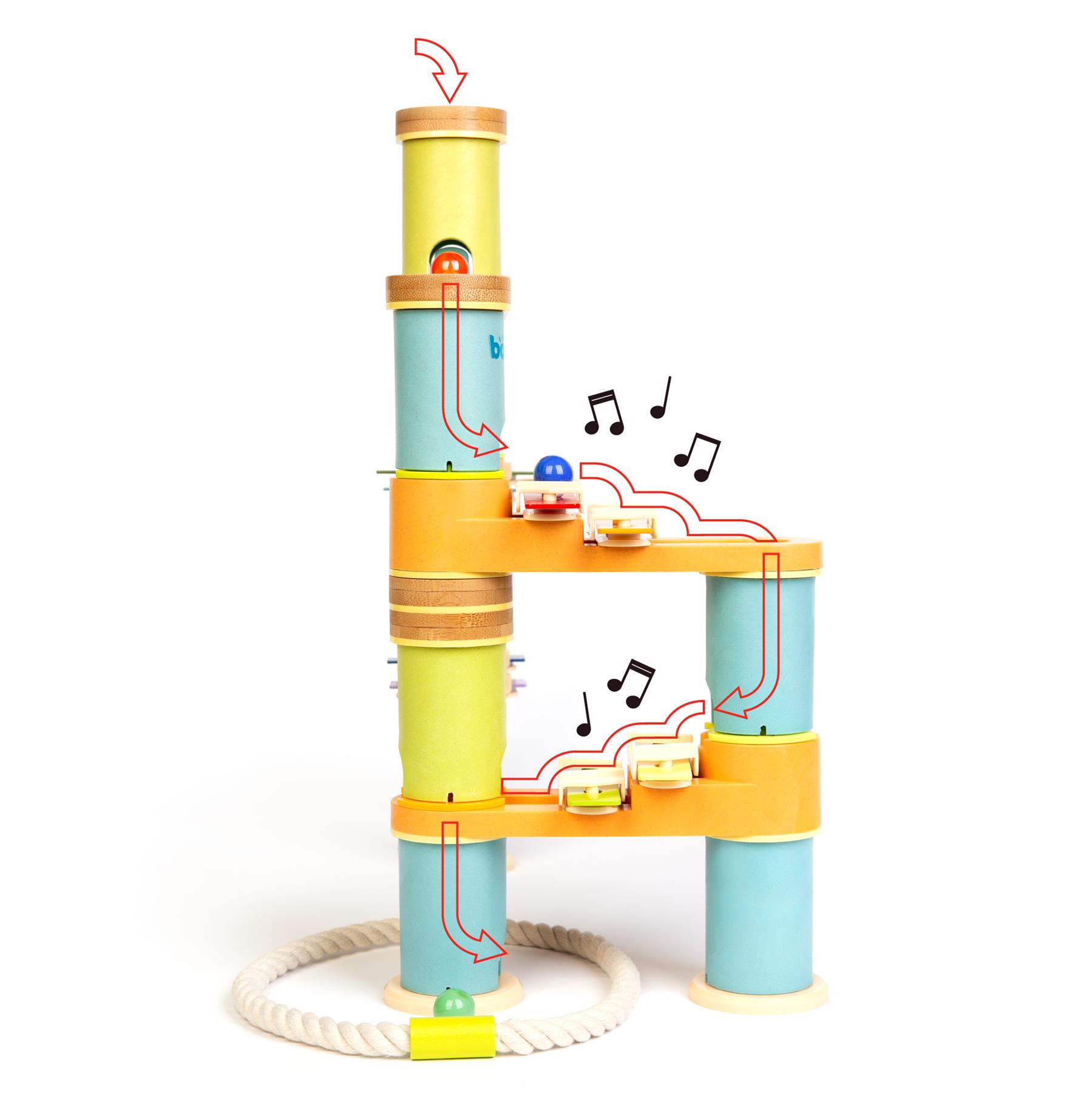 Kugelbahn Umweltfreundlich Holz Bambus Rennen Kinder Bildungs Spielset boppi - Bild 41 von 76