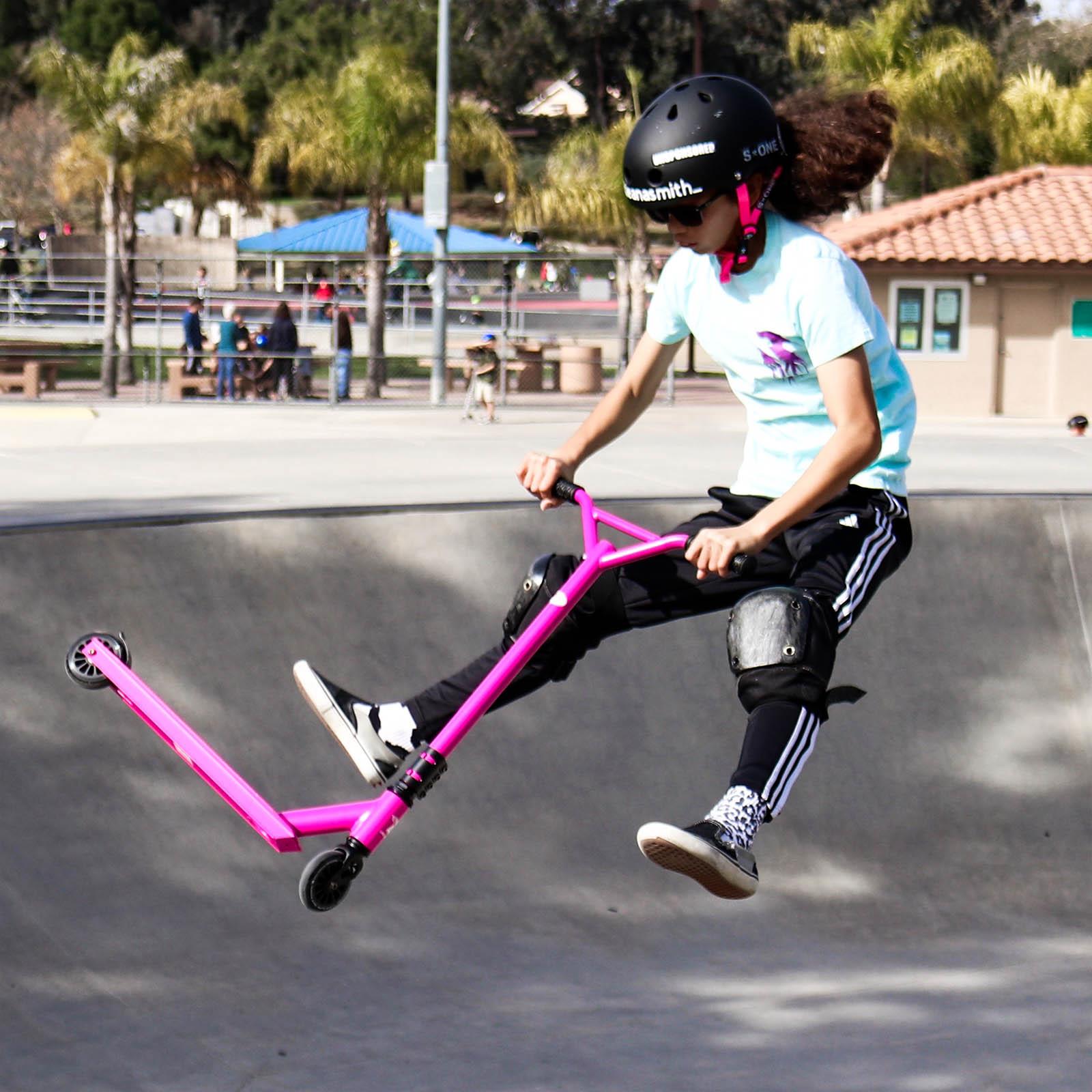Kids Stunt Scooter Child 360 Degree Spin 2 Wheel Trick Scooter by Land Surfer - Picture 71 of 105