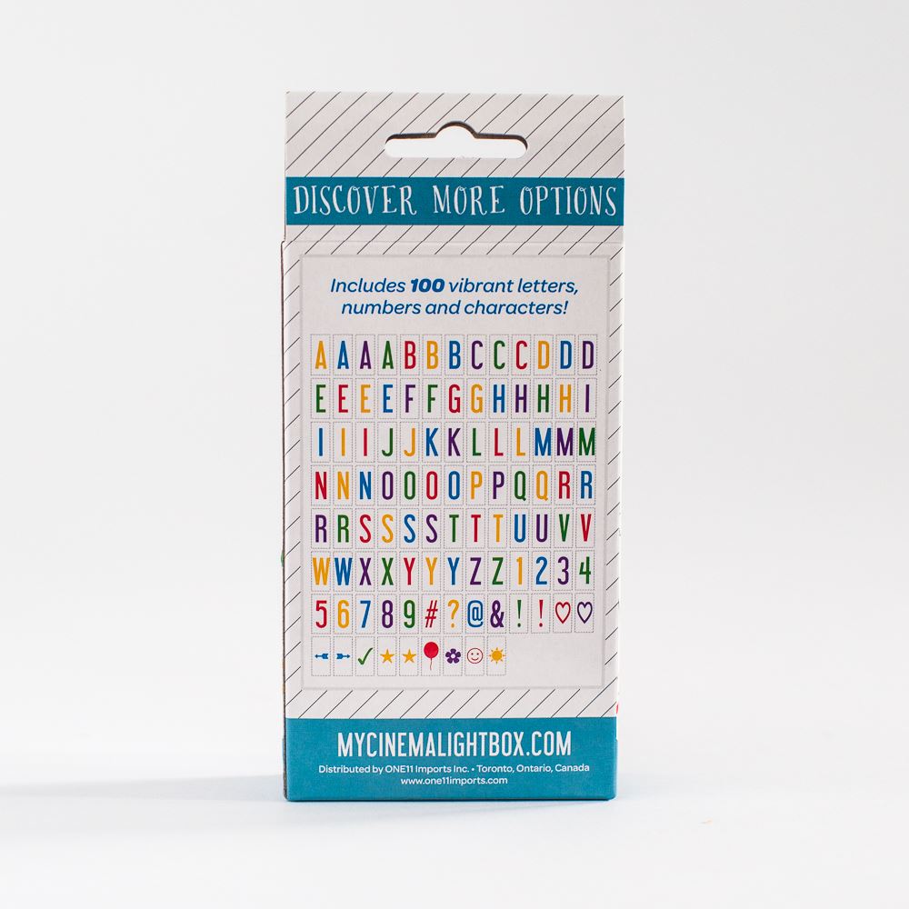 My Cinema Lightbox Mini Vibrant Add-On Letter//Symbol Packs Icon Color