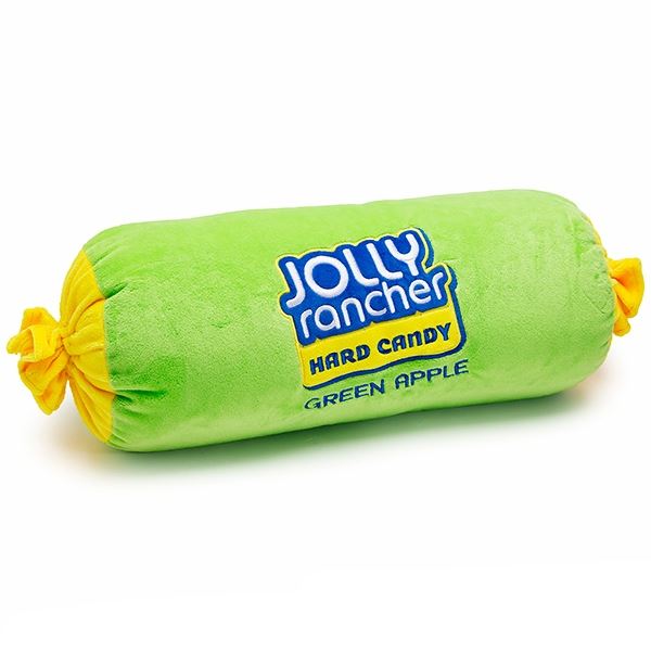 Jolly Rancher Embroidered Plush Pillow Green Apple Cylinder