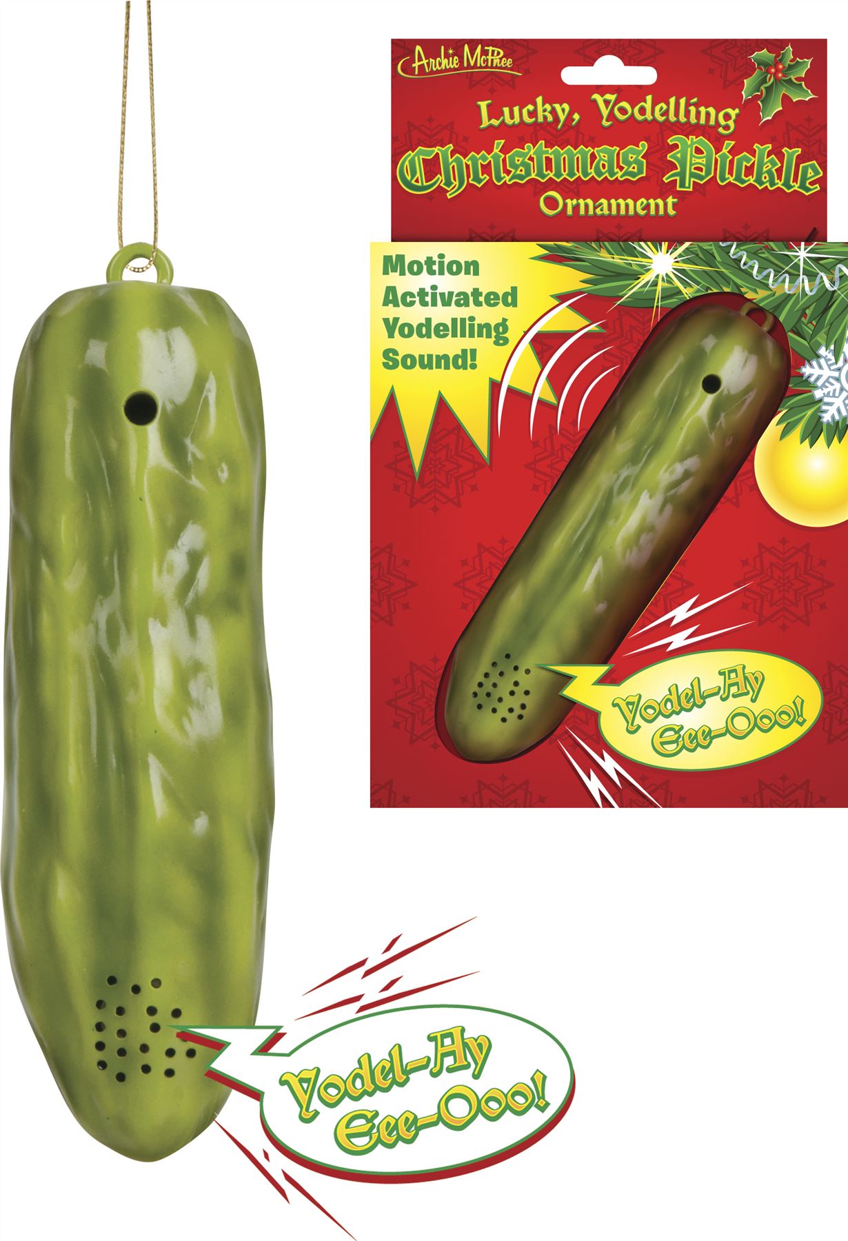 Yodelling Pickle Christmas Tree Ornament Accoutrements German Yodel