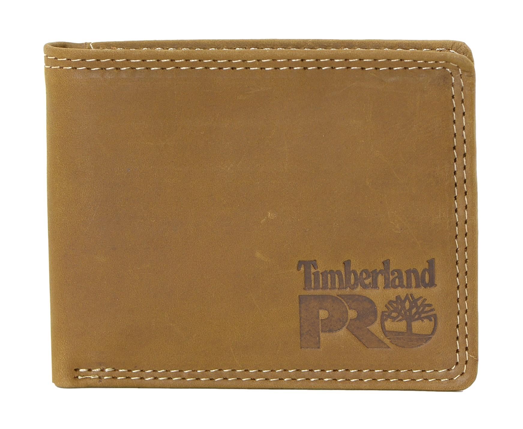 Timberland Pro schmale Herren-Geldbörse aus Leder mit RFID-Faltung und Ausweisfenster hinten - Bild 11 von 17
