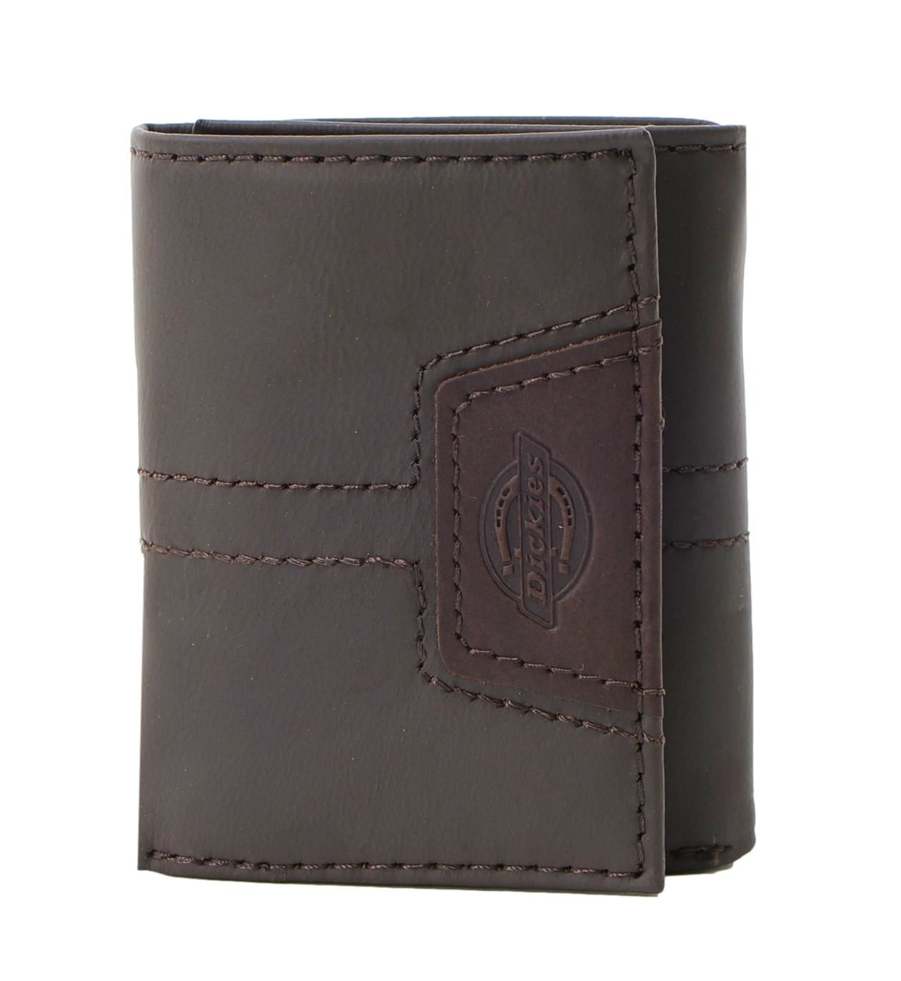 Dickies Men's Leather Extra Capacity Trifold Wallet