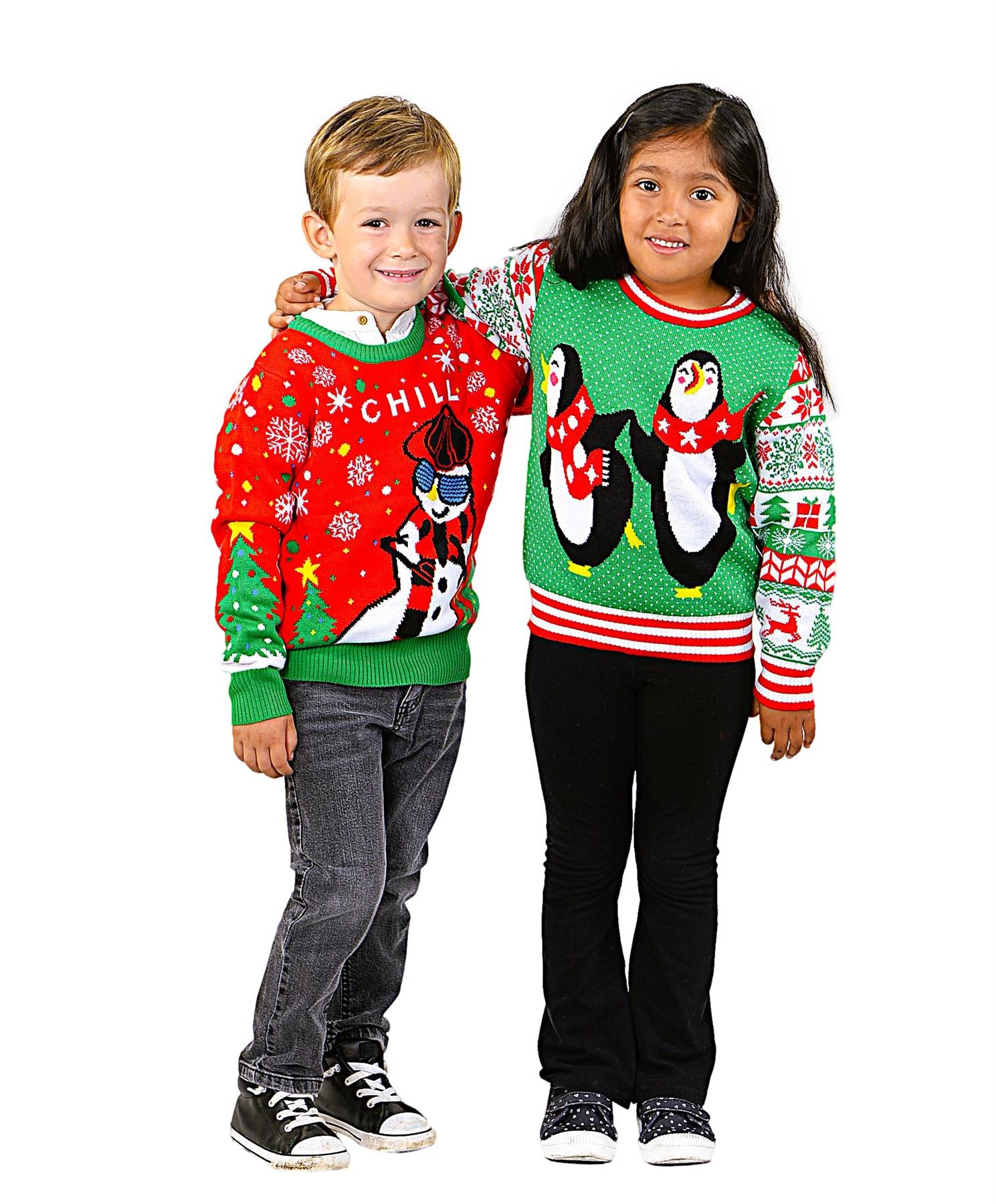 SOCAL LOOK Kids Ugly Christmas Sweater - Funny Holiday Pullover for Boys & Girls - Picture 6 of 12