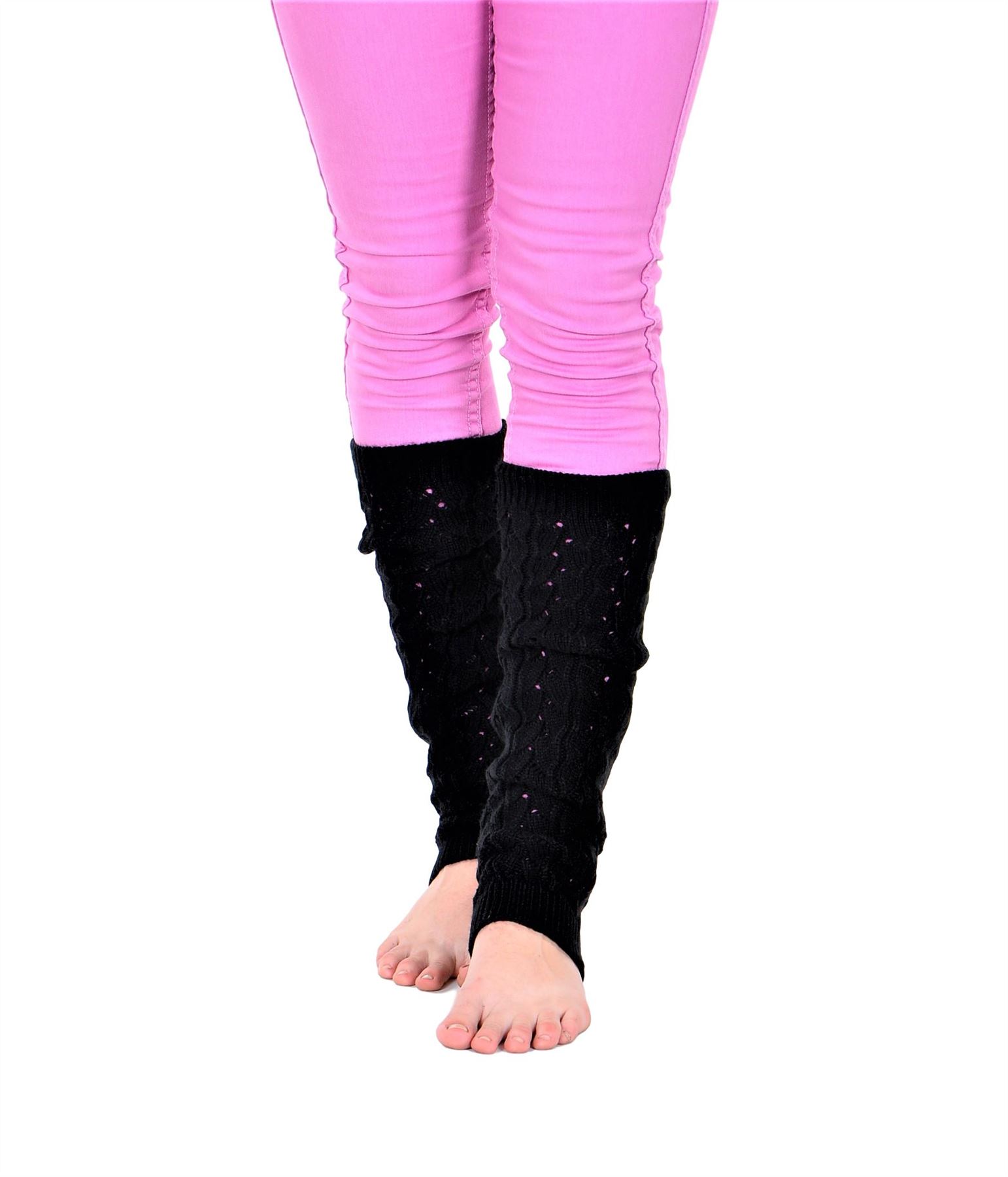 Calcetines largos de ganchillo tejidos con cable KESIS para mujer - Imagen 2 de 16
