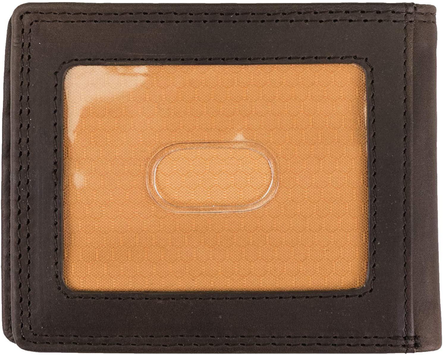 Timberland Pro schmale Herren-Geldbörse aus Leder mit RFID-Faltung und Ausweisfenster hinten - Bild 7 von 17