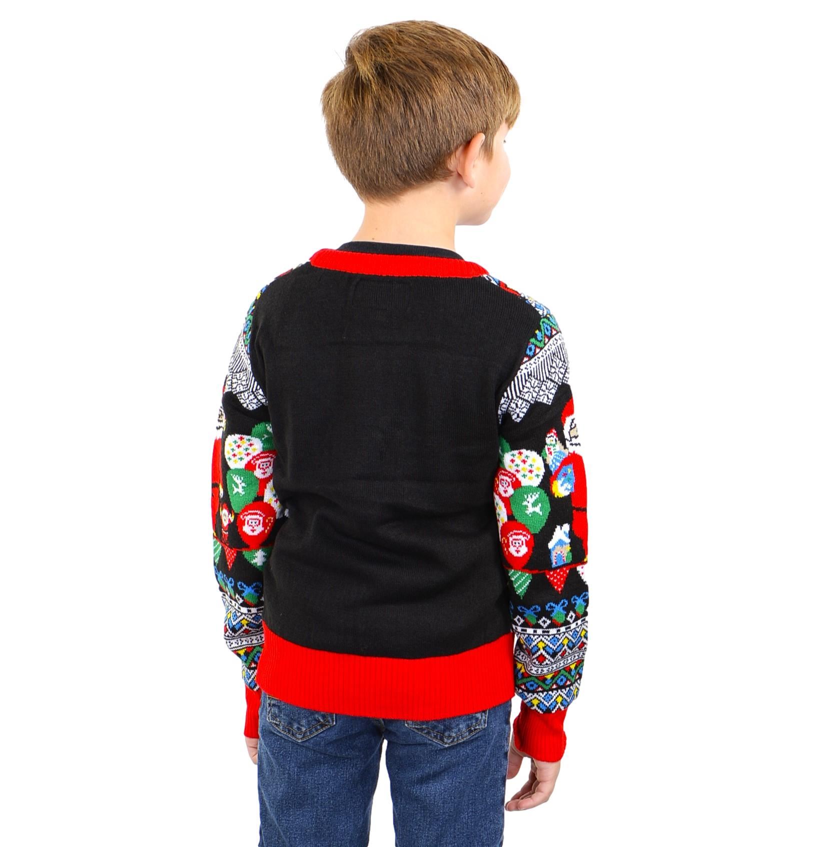 SOCAL LOOK Kids Ugly Christmas Sweater - Funny Holiday Pullover for Boys & Girls - Picture 6 of 8