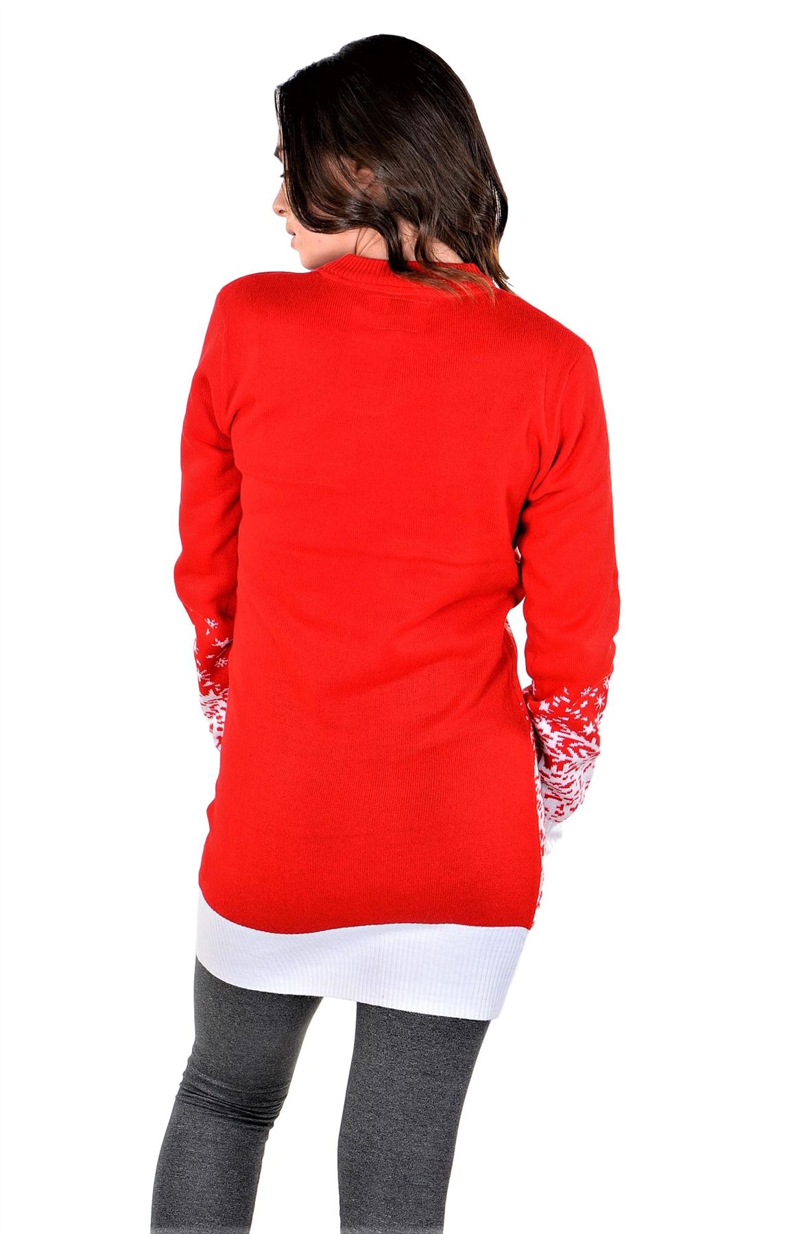 SOCAL LOOK Damen Pulloverkleid Chill Snowman Ugly Christmas - Bild 6 von 7