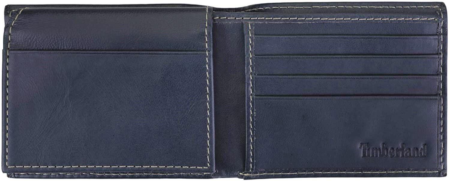 Timberland Men's Genuine Smooth Leather Cloudy Passcase Bifold Wallet - Picture 28 of 35