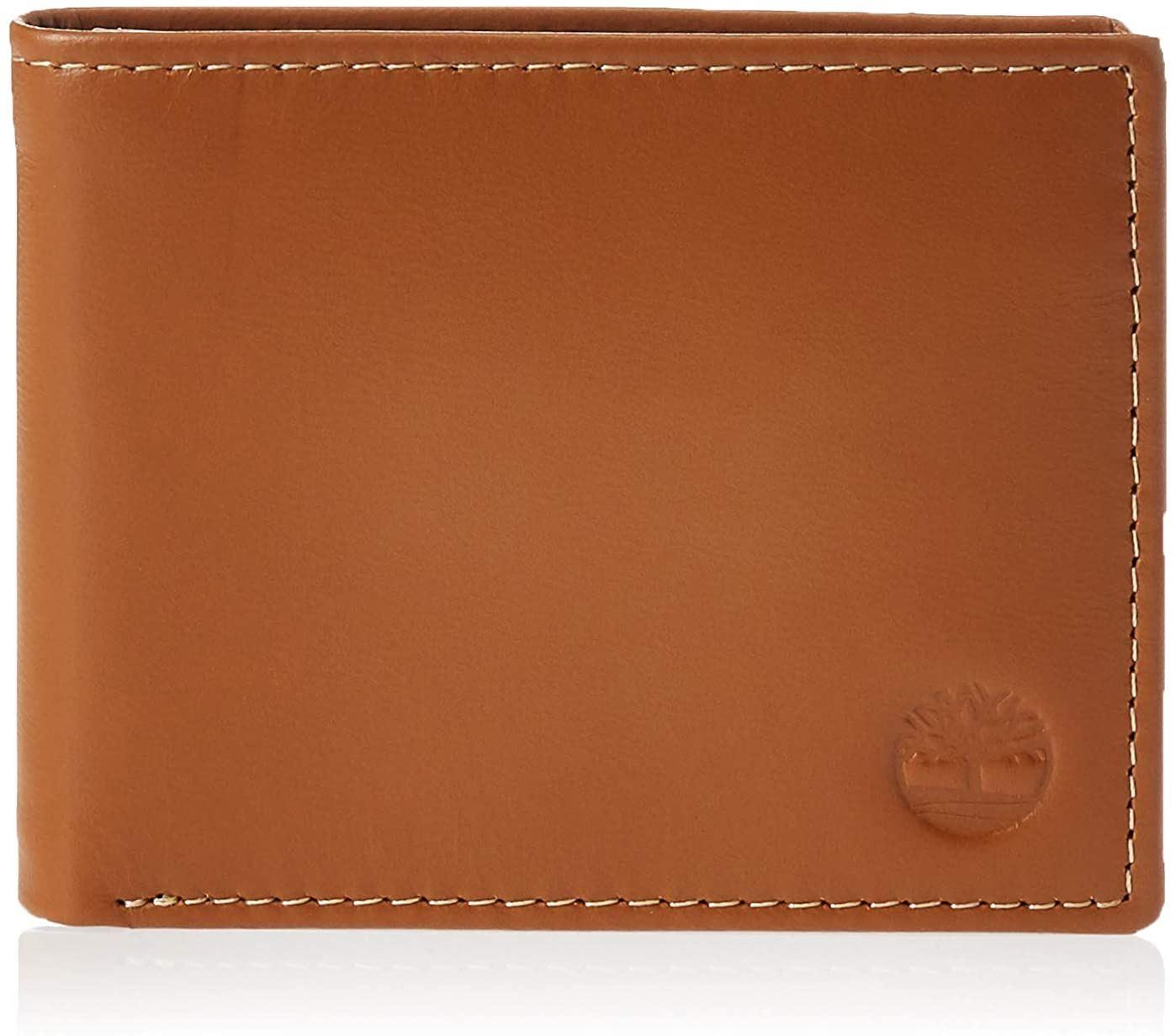 Timberland Men's Genuine Smooth Leather Cloudy Passcase Bifold Wallet - Picture 30 of 35