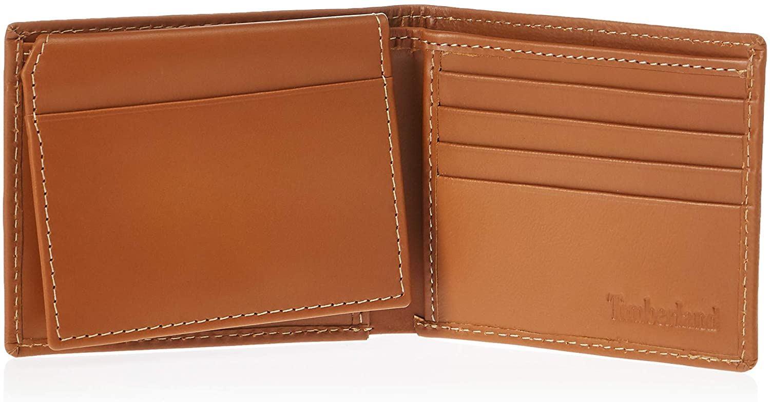 Timberland Men's Genuine Smooth Leather Cloudy Passcase Bifold Wallet - Picture 33 of 35