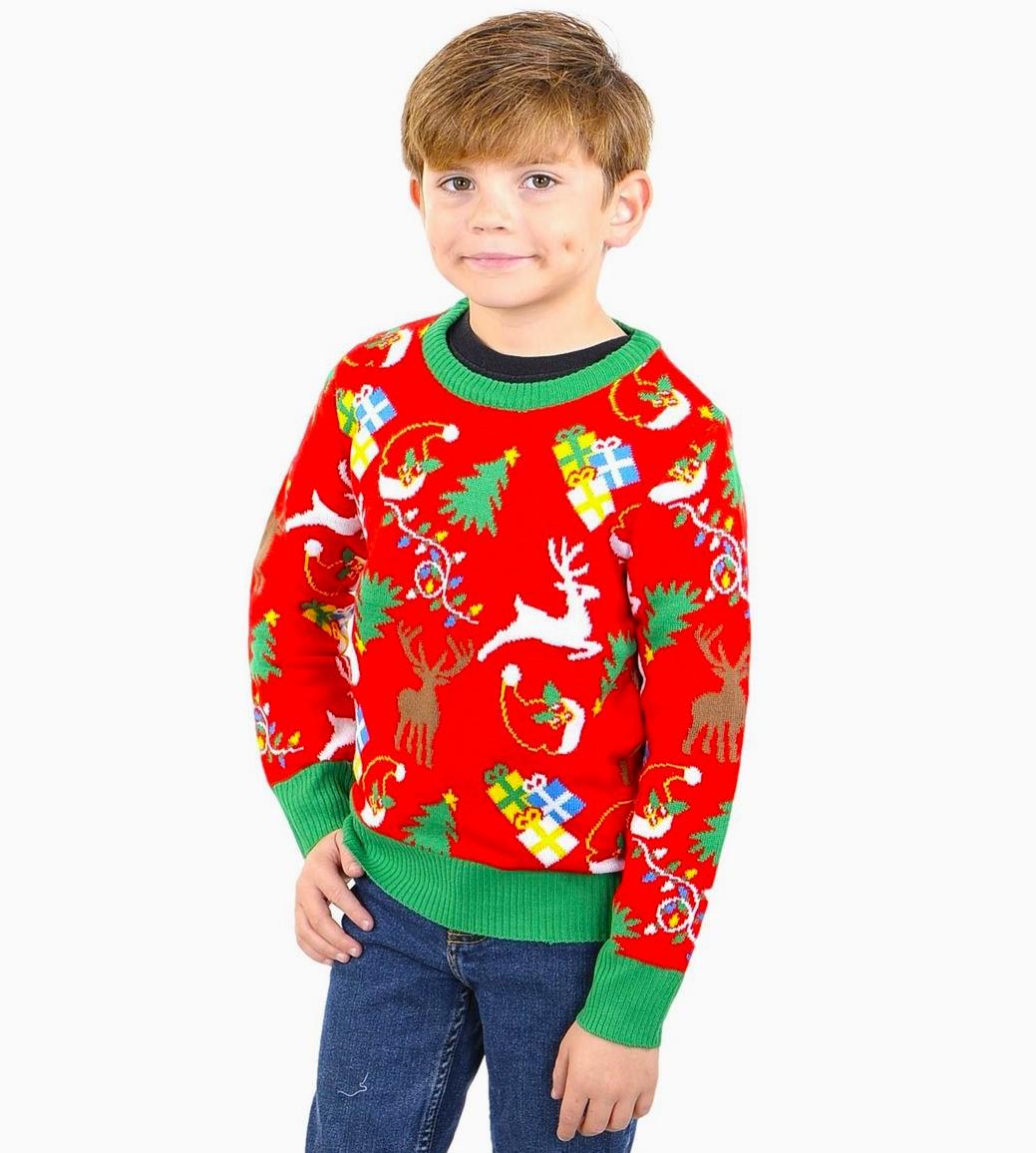 SOCAL LOOK Kinder Ugly Christmas Sweater - Lustiger Urlaubspullover für Jungen & Mädchen - Bild 1 von 11