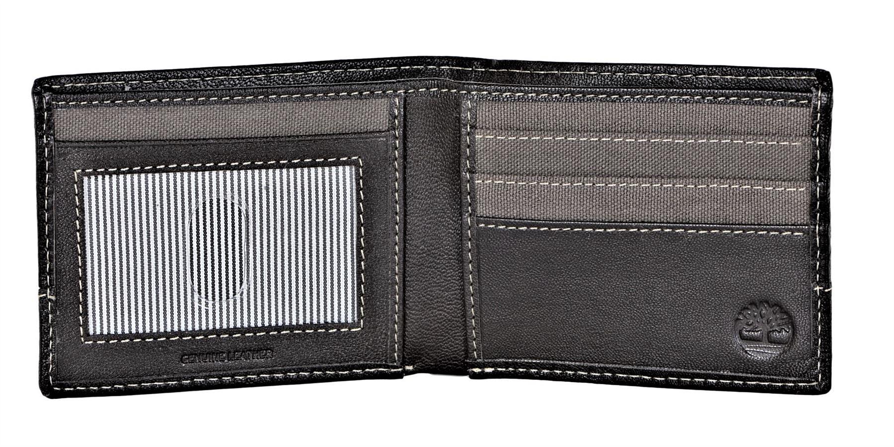 Timberland Men's Canvas Leather Billfold Wallet with Key FOB - Picture 16 of 25