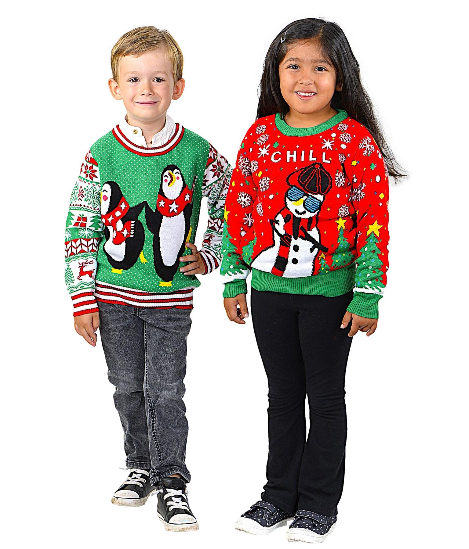 SOCAL LOOK Kids Ugly Christmas Sweater - Funny Holiday Pullover for Boys & Girls - Picture 3 of 12