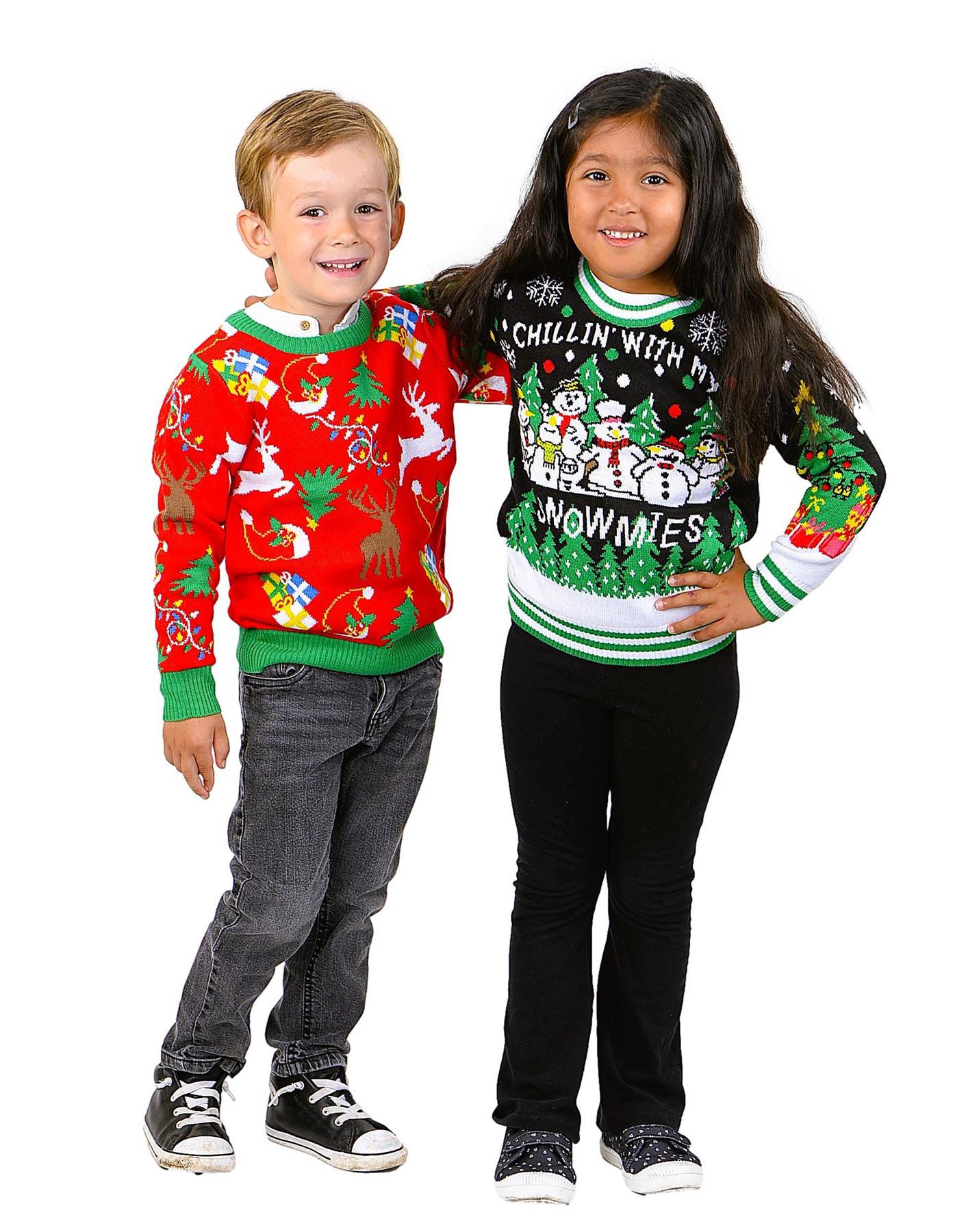 SOCAL LOOK Kinder Ugly Christmas Sweater - Lustiger Urlaubspullover für Jungen & Mädchen - Bild 7 von 11