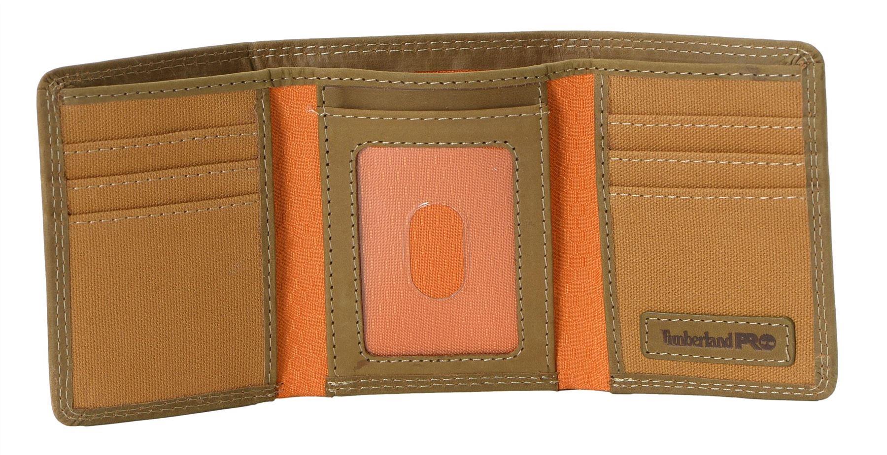 Timberland PRO Men's RFID Trifold Leather Wallet with ID Window - Picture 17 of 17