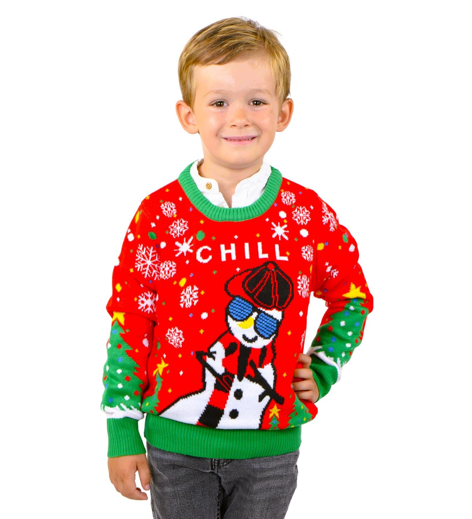 SOCAL LOOK Kids Ugly Christmas Sweater - Funny Holiday Pullover for Boys & Girls - Picture 1 of 12