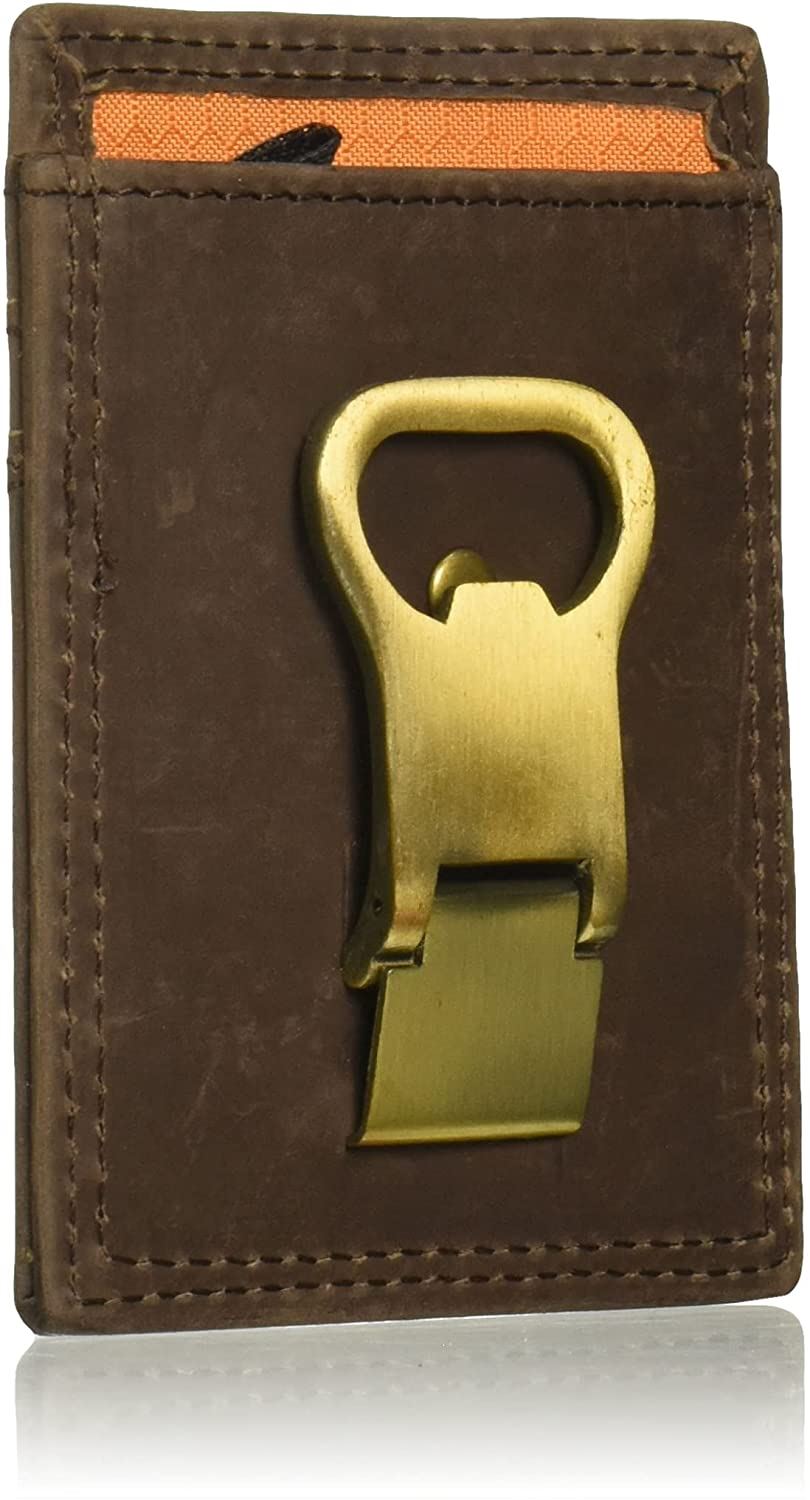 Timberland PRO Men's Leather Front Pocket Wallet with Money Clip Accessory - Picture 4 of 10