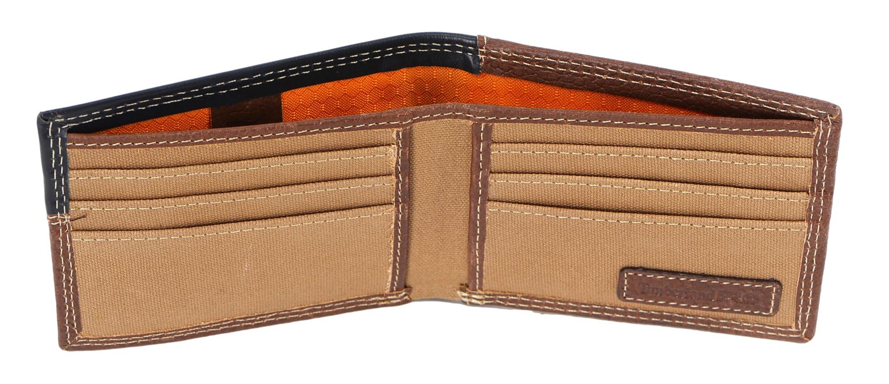 Timberland PRO Men's Slim Leather RFID Bifold Wallet with Back ID Window - Picture 8 of 9