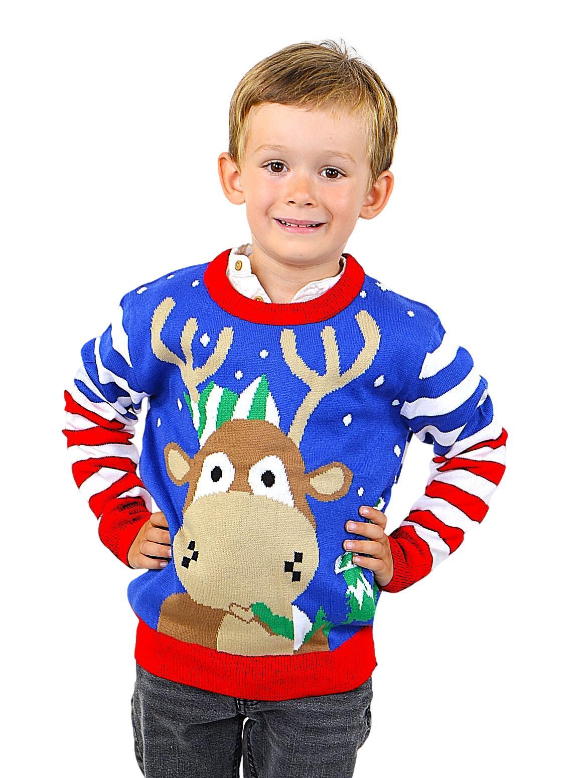 KESIS Kids Ugly Christmas Sweater - Funny Holiday Pullover for Boys & Girls - Picture 1 of 12