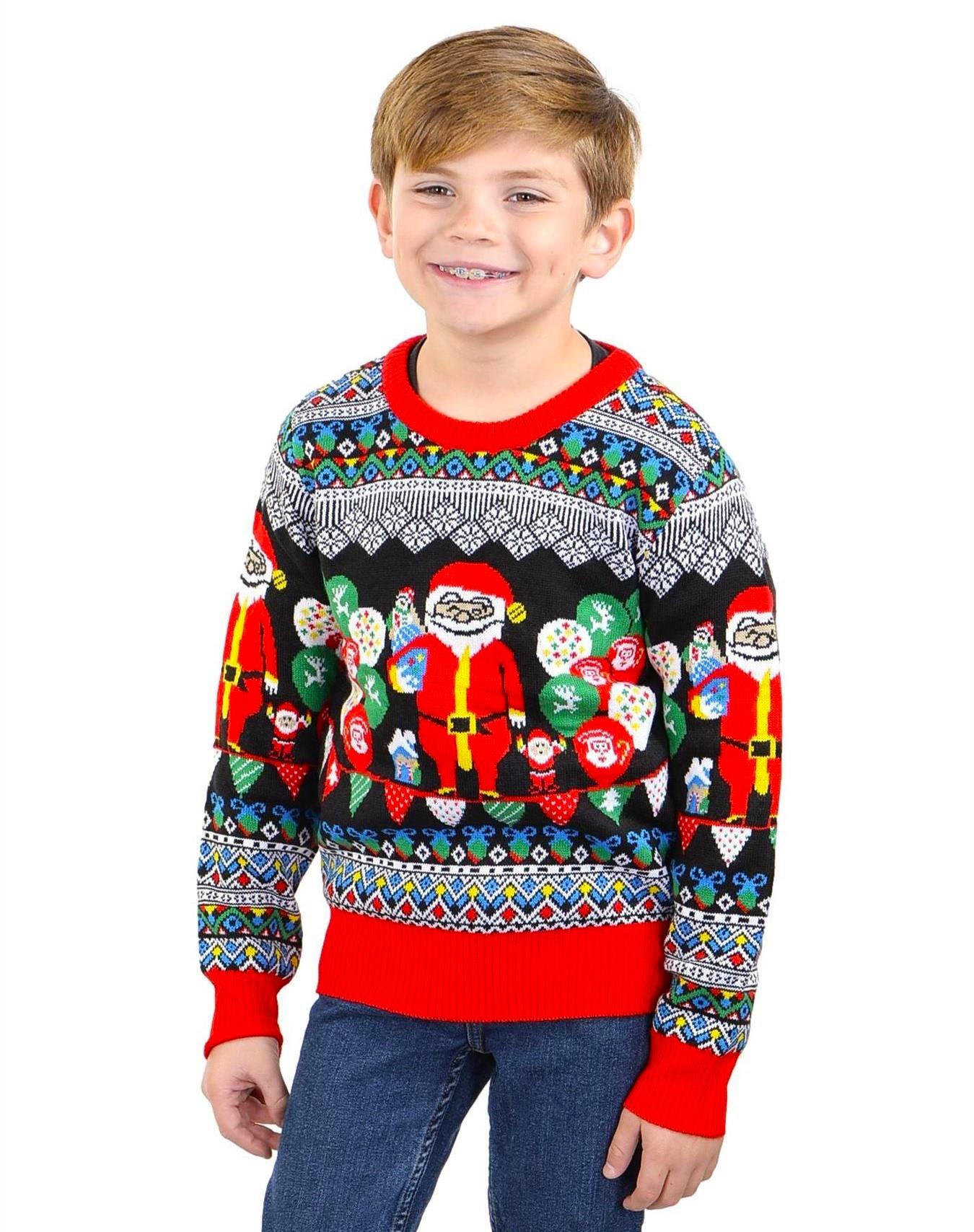 SOCAL LOOK Kids Ugly Christmas Sweater - Funny Holiday Pullover for Boys & Girls - Picture 1 of 8