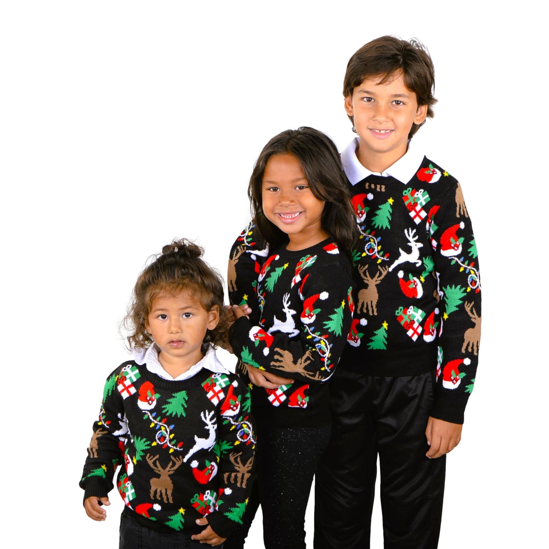 SOCAL LOOK Kids Ugly Christmas Sweater - Funny Holiday Pullover for Boys & Girls - Picture 2 of 9