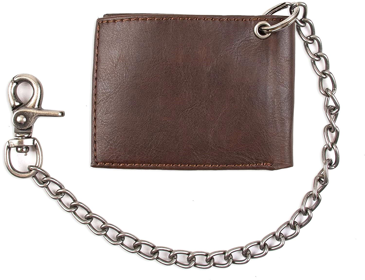 Dickies Men's Leather Slimfold Wallet With Chain