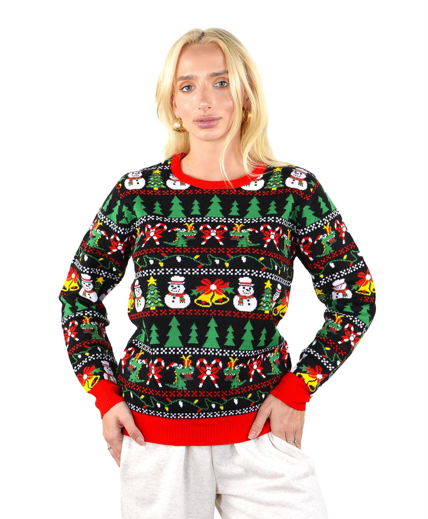 SOCAL LOOK Youth Festive Ugly Christmas Sweater-Funny Holiday Pullover for Teens - Picture 1 of 7