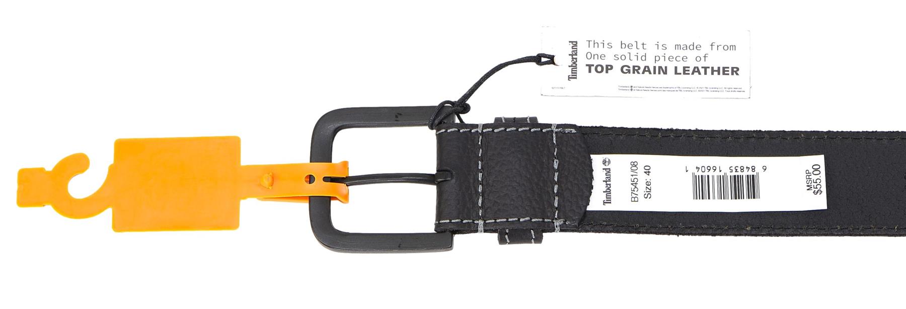Cinturón de cuero genuino Timberland para hombre - clásico, informal cinturón de vestir diario - Imagen 9 de 15