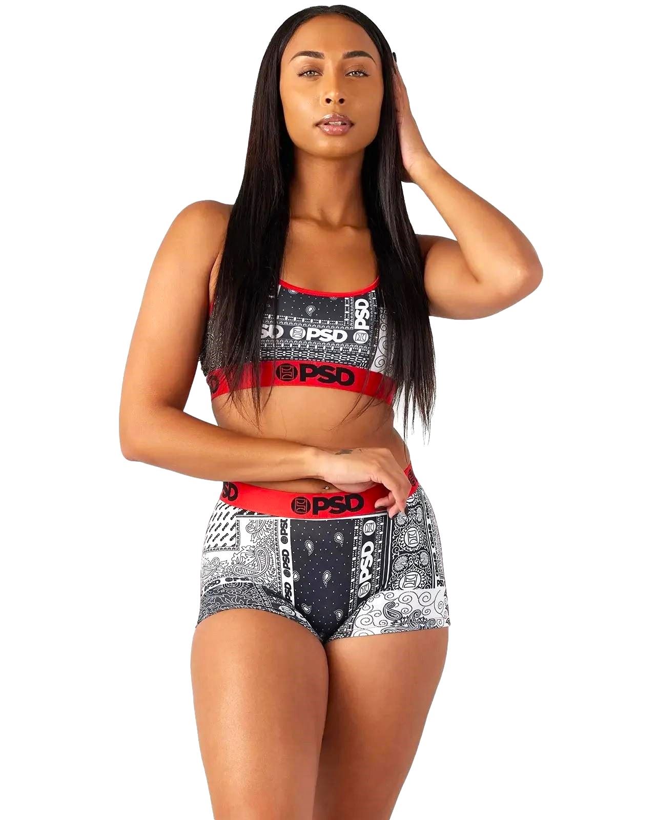 PSD Womens Infrared Patchwork Boyshorts Multi - Picture 7 of 42