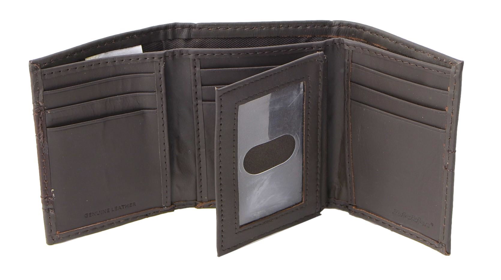 Dickies Men's Leather Extra Capacity Trifold Wallet