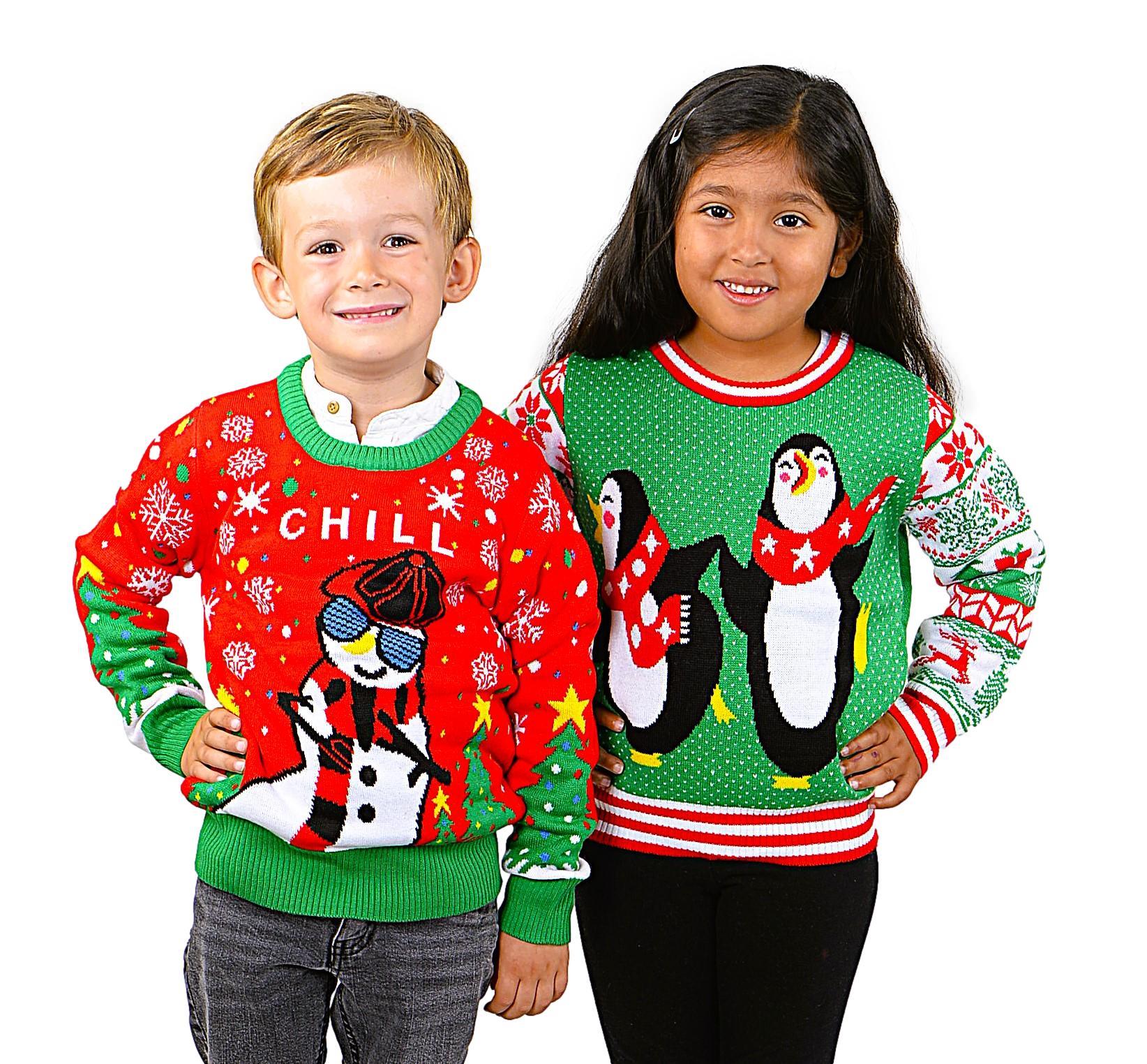 SOCAL LOOK Kids Ugly Christmas Sweater - Funny Holiday Pullover for Boys & Girls - Picture 4 of 12