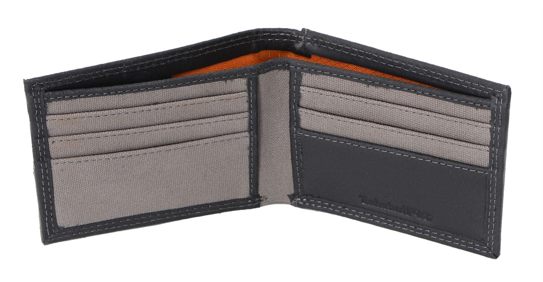 Timberland PRO Men's Canvas Leather RFID Bifold Wallet with Back ID Window - Picture 11 of 17